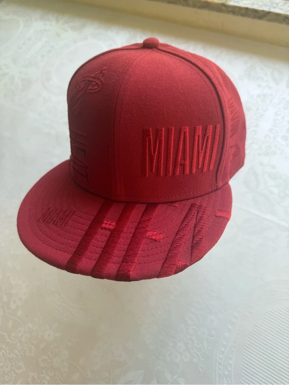 Miami Heat NBA 9Fifty New Era Miami Red Snapback Hat Cap Embroidered OSFM